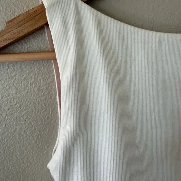 NWT OGL Elastic Open Back Brami Tank Classic White Boatneck Tank Top Size XS - Picture 7 of 11